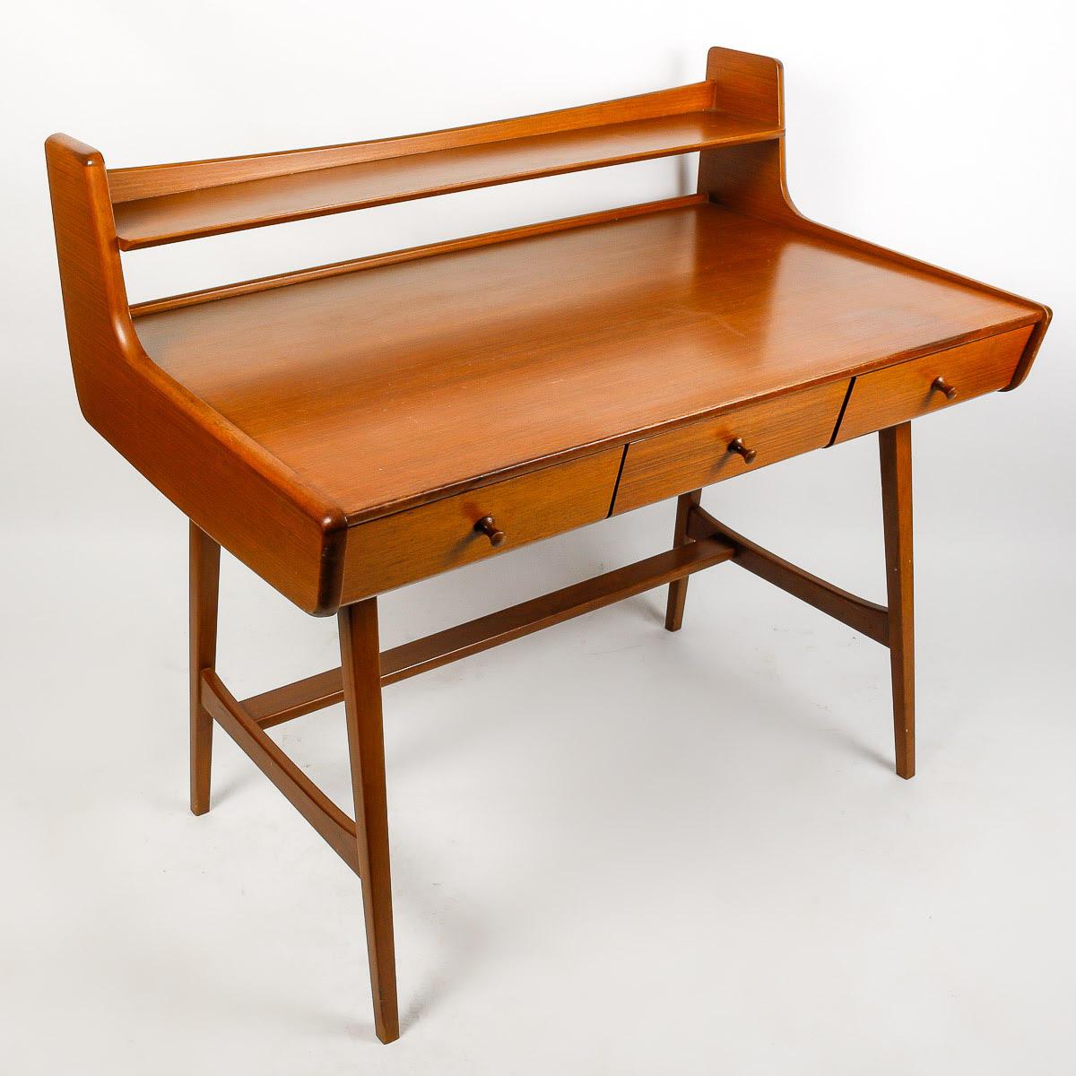 Desk by Jacques Hauville, circa 1960. In Good Condition In Saint-Ouen, FR