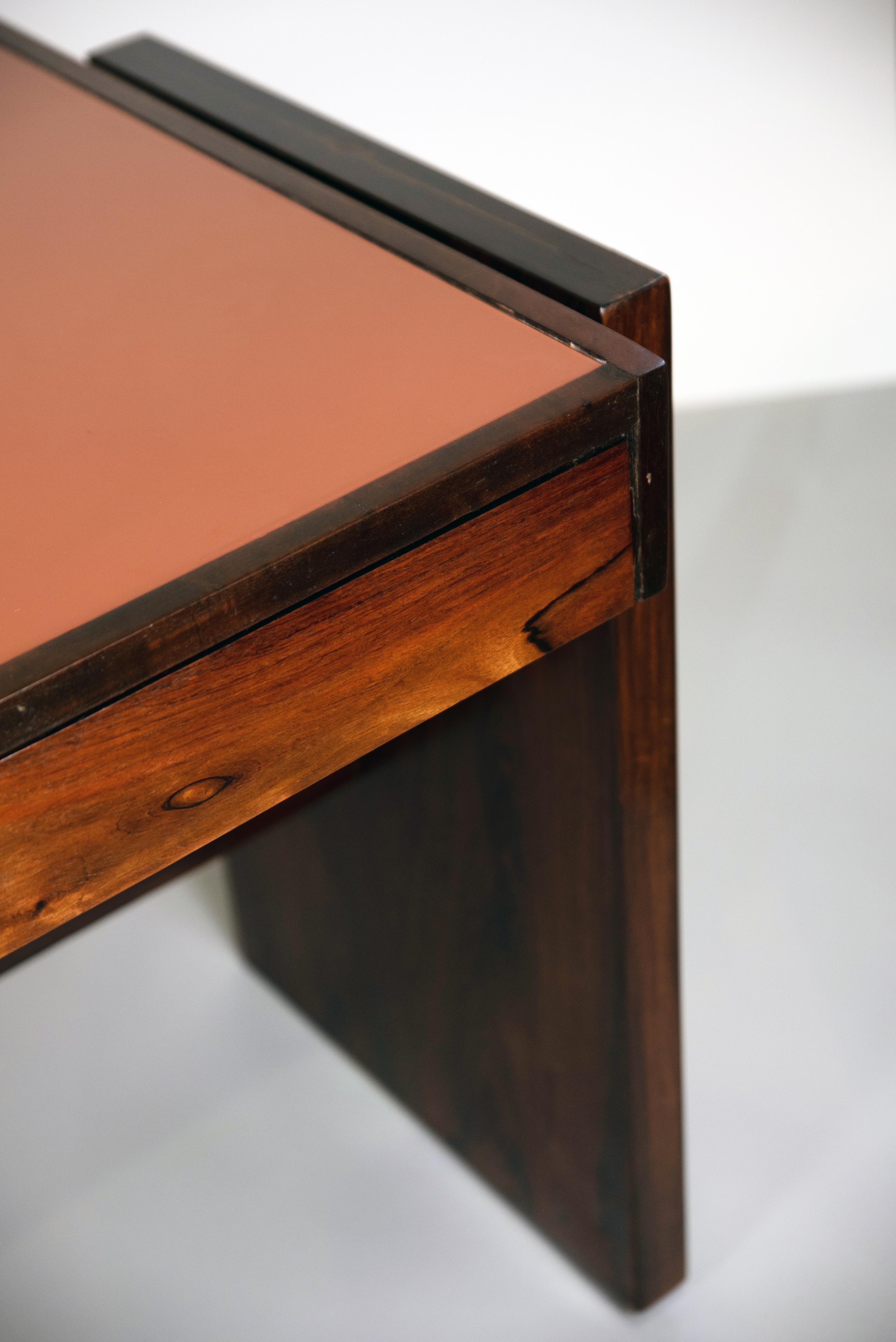 Glass Desk by Joaquim Tenreiro for 