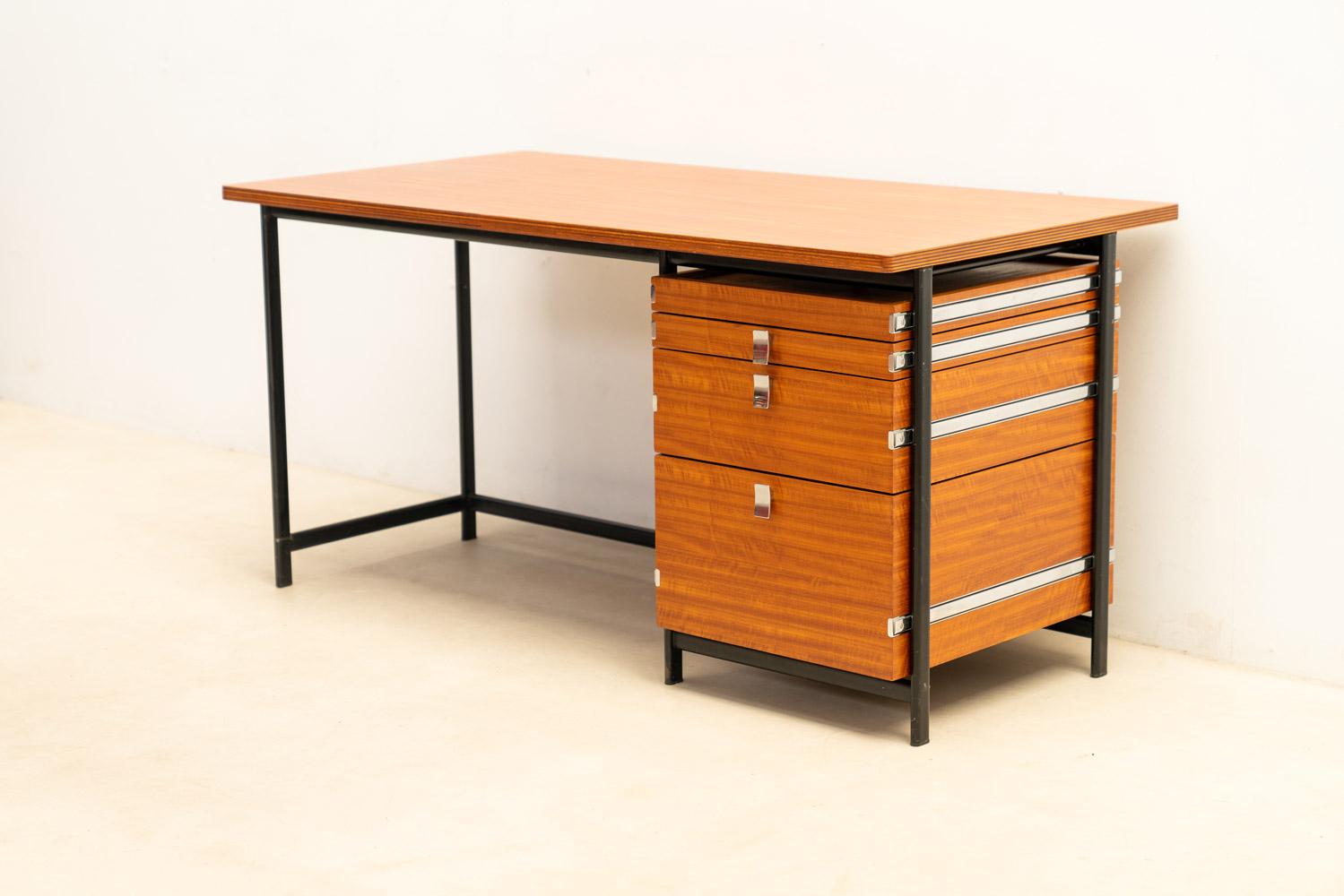 Mid-Century Modern Desk by Jules Wabbes, Belgium 1960' For Sale