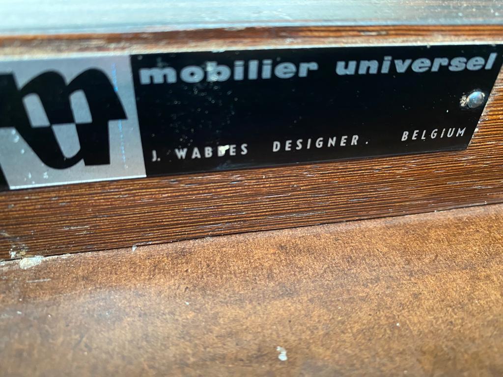 Schreibtisch von Jules Wabbes für Mobilier Universel, Belgien, 1960er Jahre im Angebot 2
