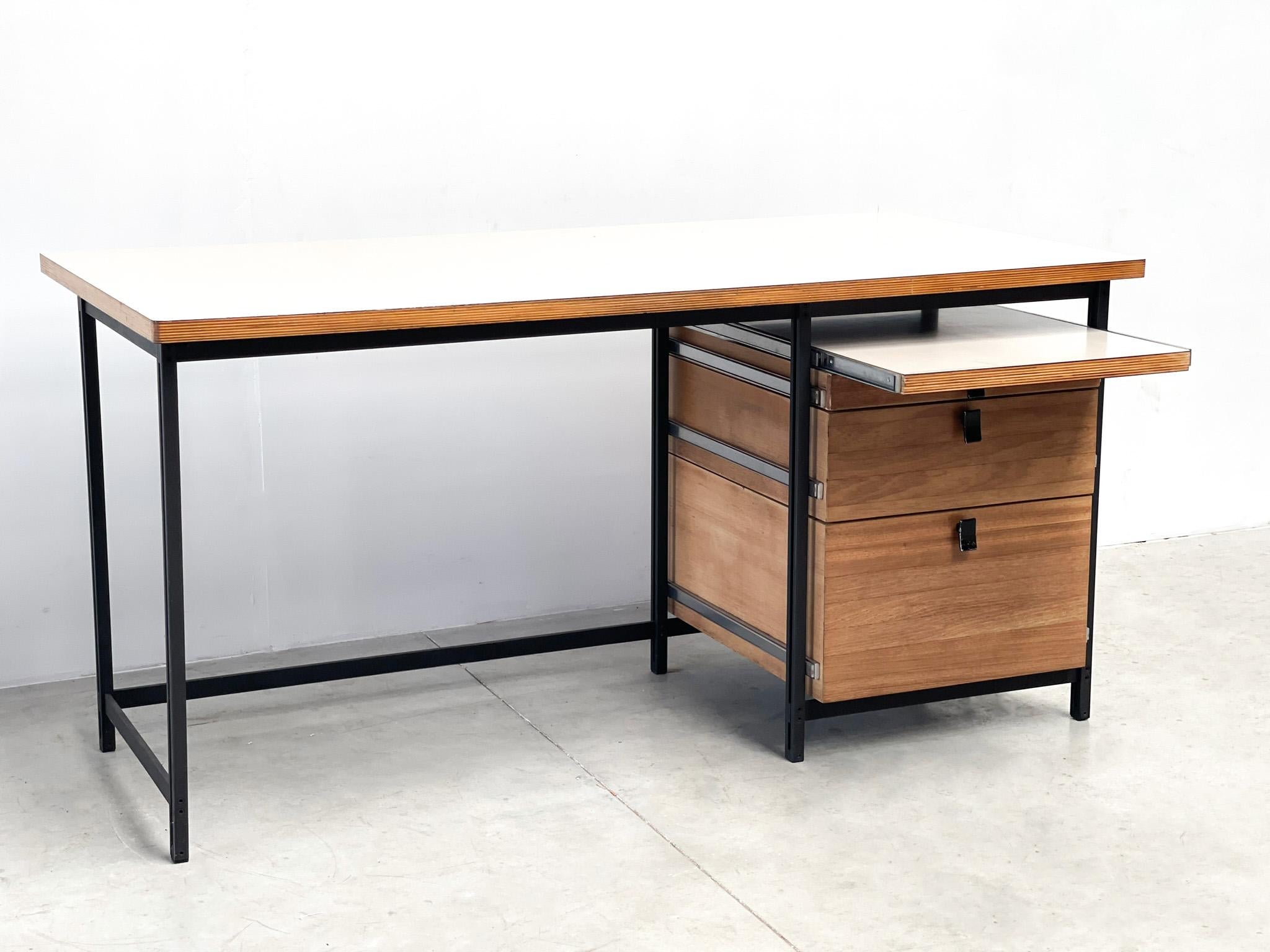 Formica Desk by Jules Wabbes for Mobilier Universel For Sale