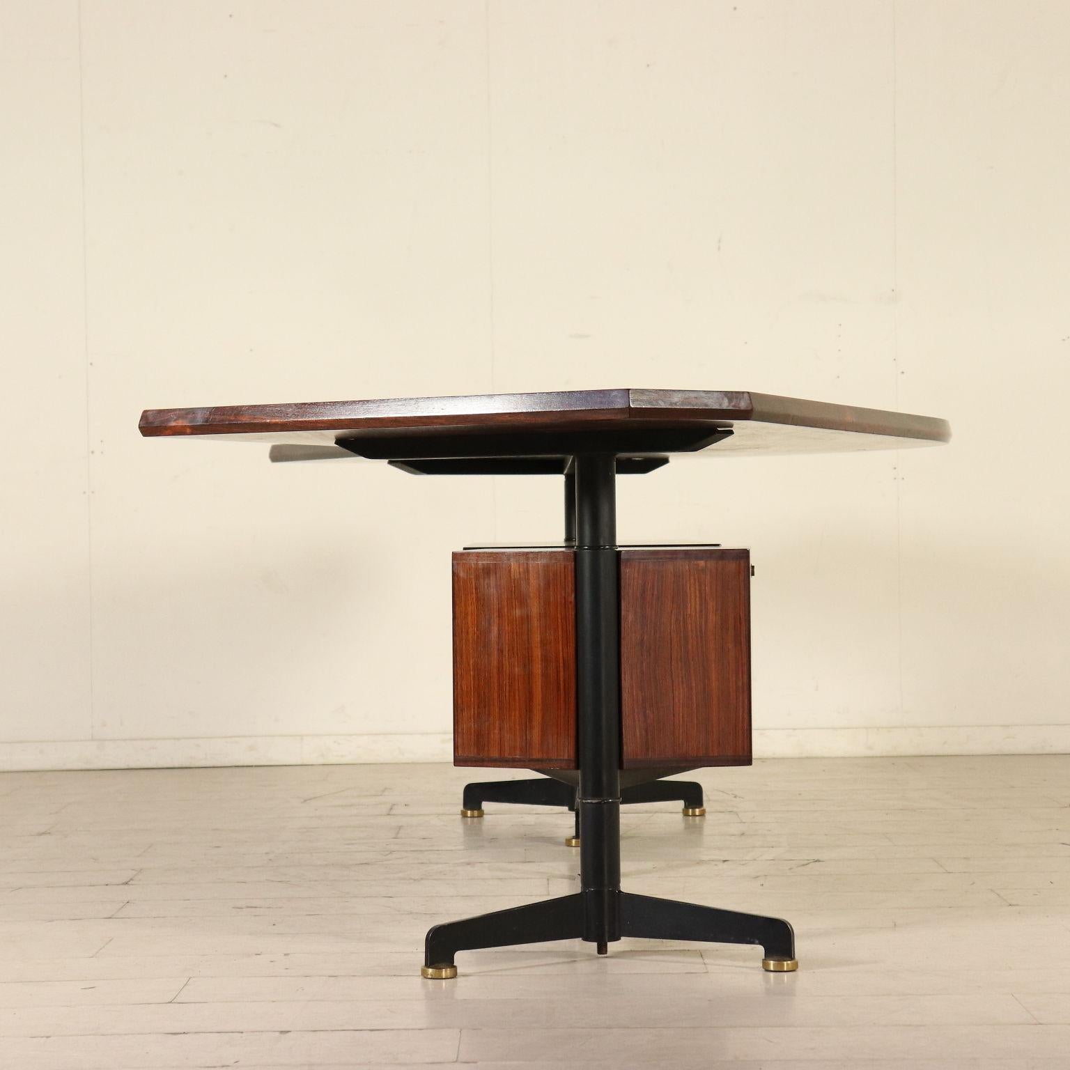 Desk by Osvaldo Borsani Wood Vintage Italy, 1950s 9
