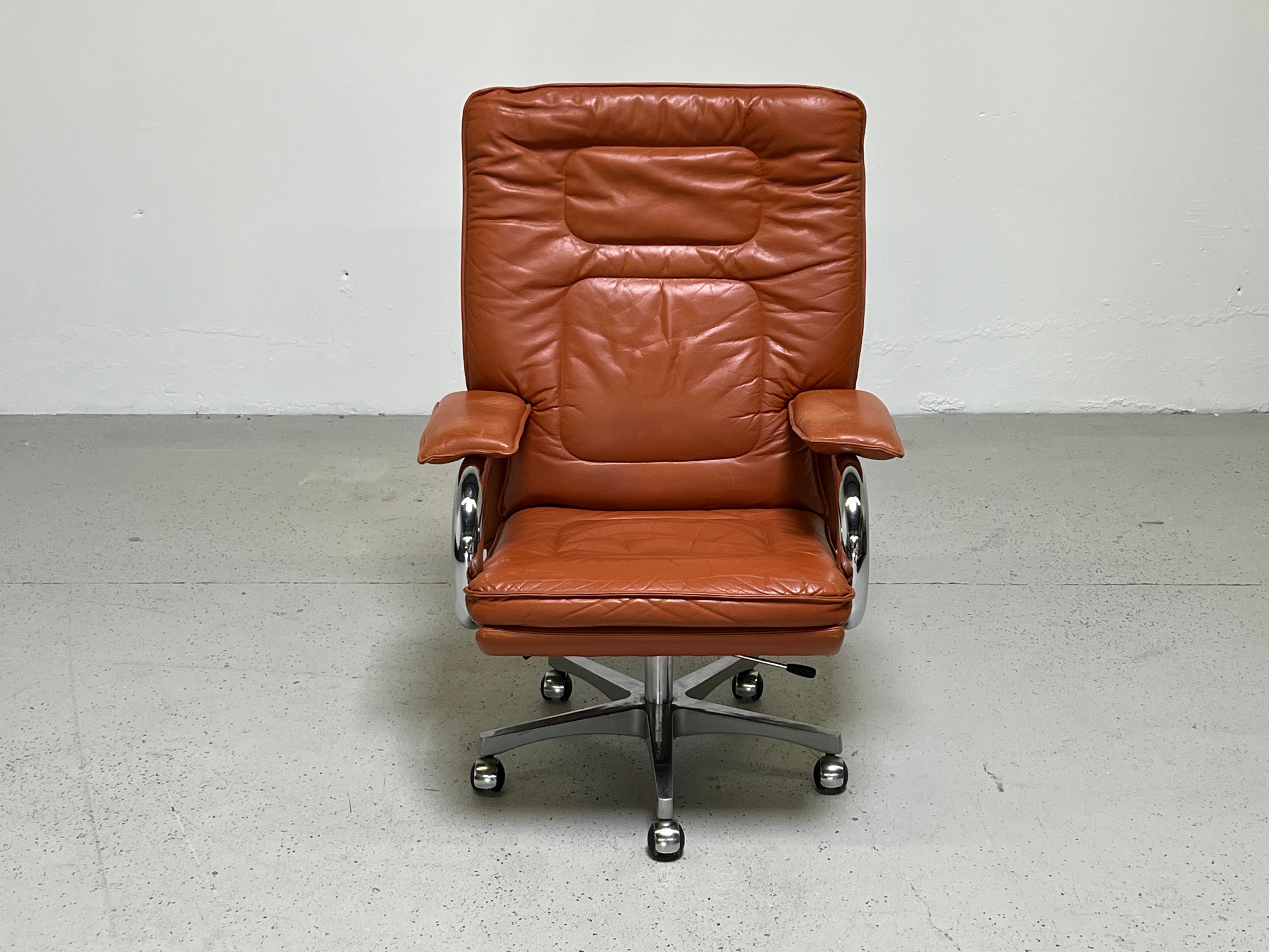 Desk Chair by Guido Faleschini for Pace  In Good Condition In Dallas, TX