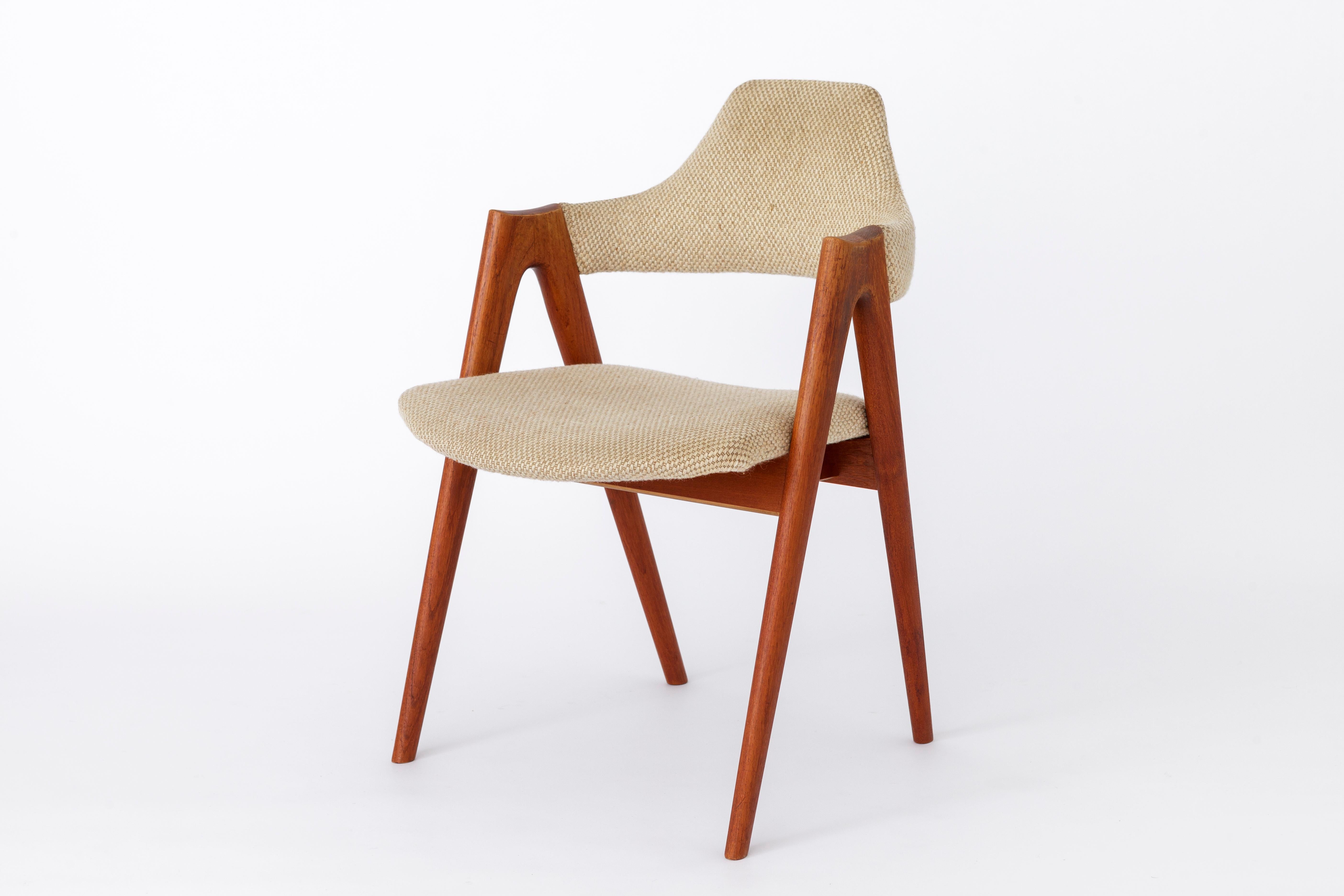 Danois Chaise de bureau Kai Kristiansen des années 1960, modèle Compass, danois, teck