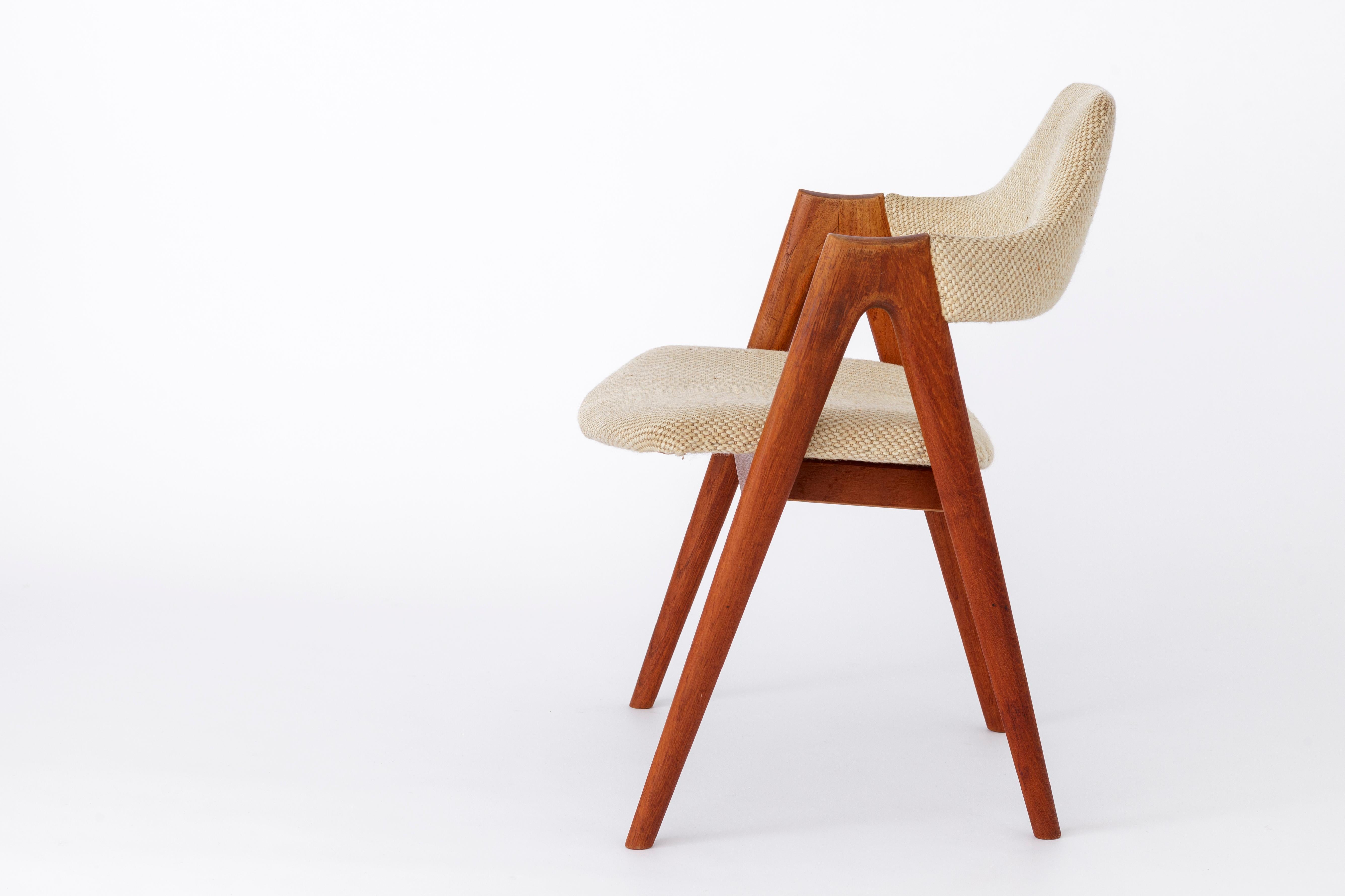 Desk chair by Kai Kristiansen 1960s, model Compass, Danish, Teak In Good Condition In Hannover, DE