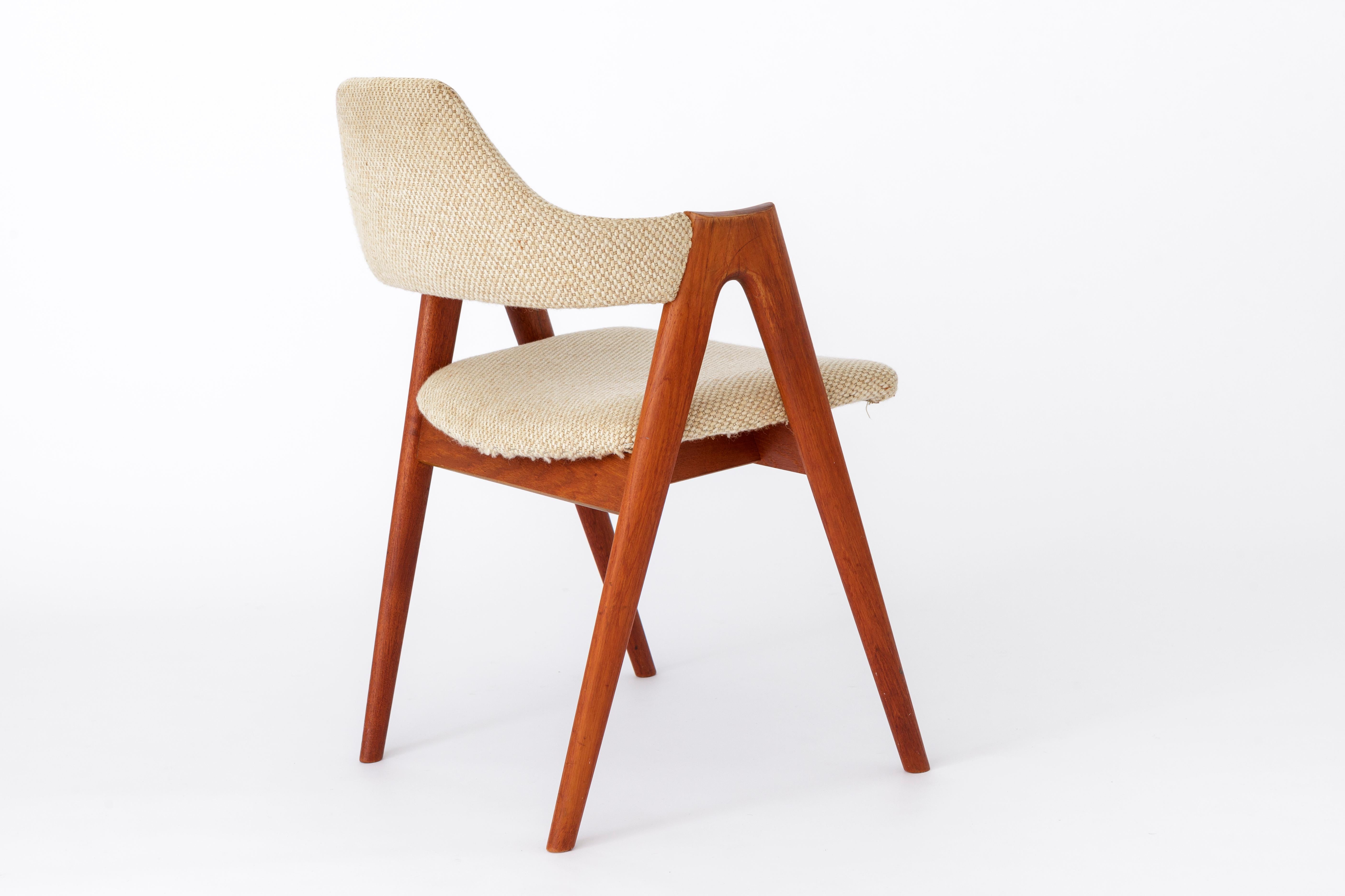 Desk chair by Kai Kristiansen 1960s, model Compass, Danish, Teak 2