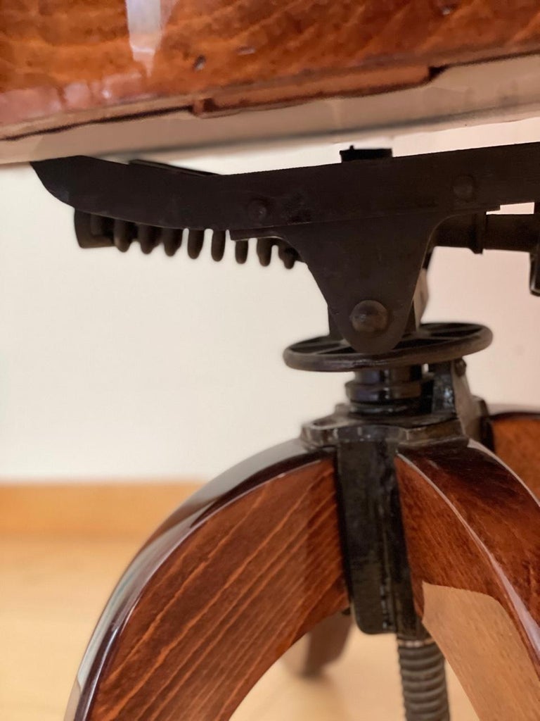 Desk Chair by RouxSpitz Adjustable Swivel Rosewood Beige French