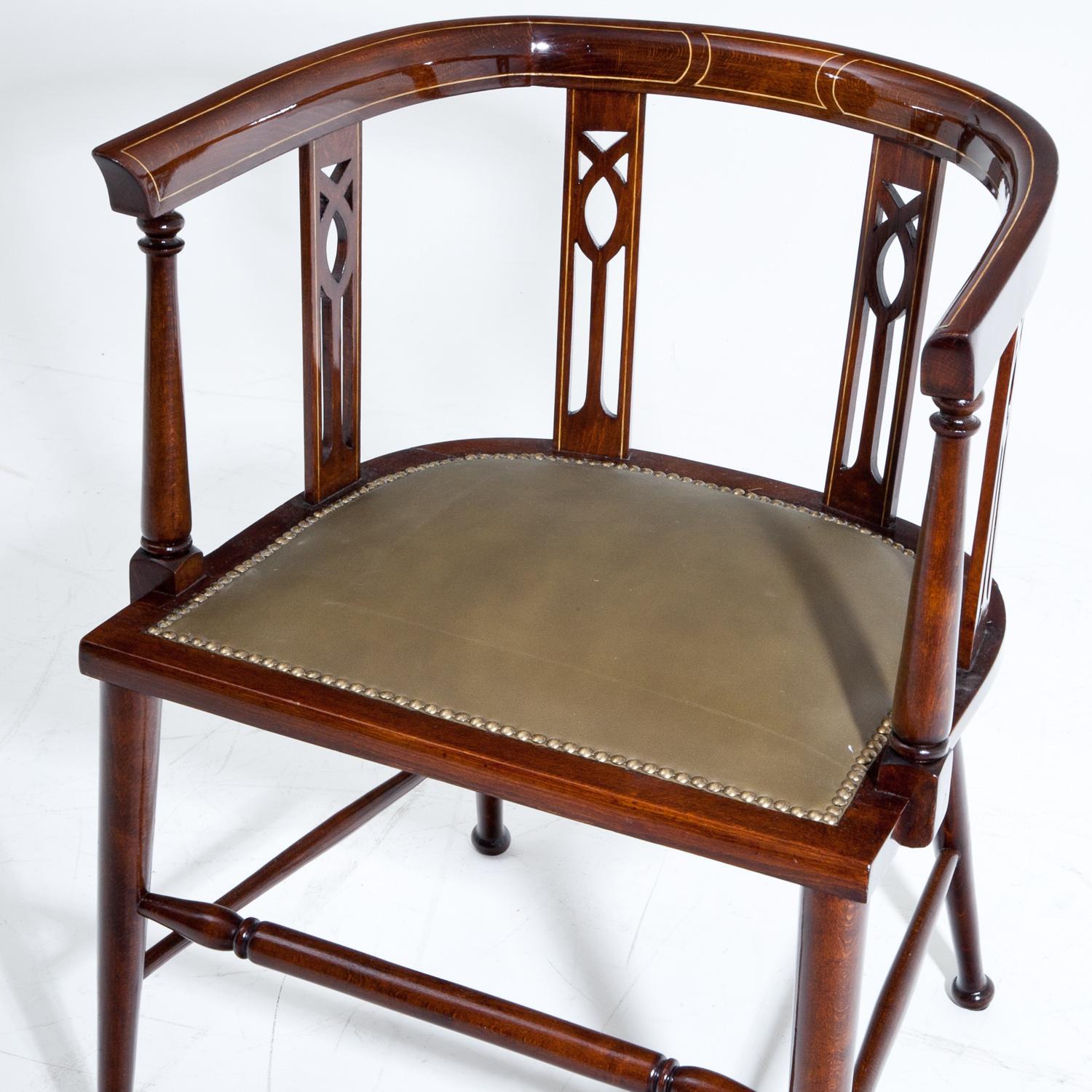 Wood Desk Chair, England, Early 20th Century