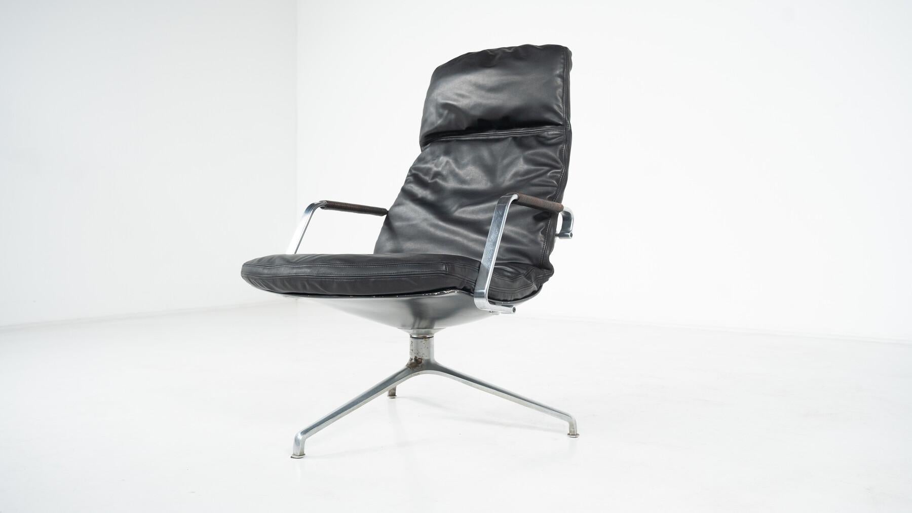 Silla de escritorio FK-86 de Preben Fabricius & Jørgen Kastholm para Kill International Cuero en venta