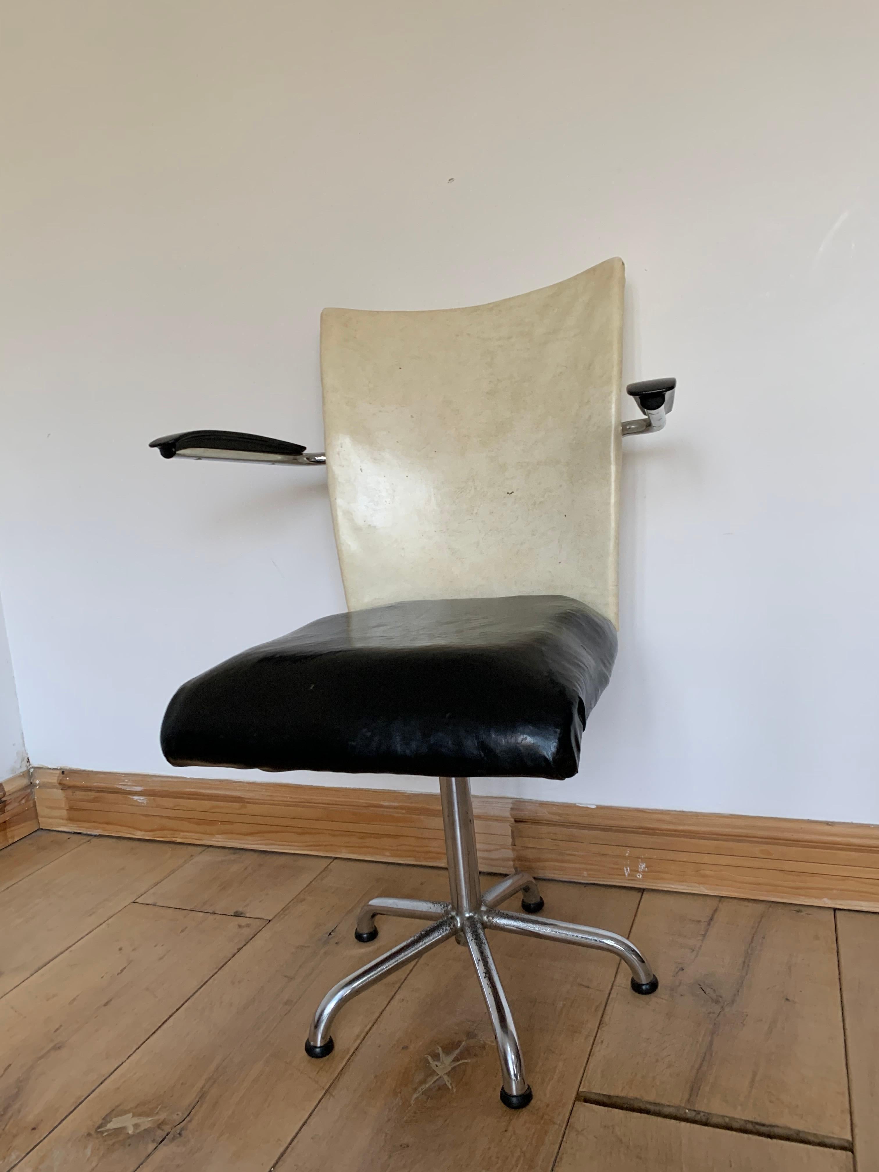 20th Century Industrial Desk Chair from Gebroeders De Wit, Toon de Wit, 1960s In Good Condition For Sale In Bunnik, NL