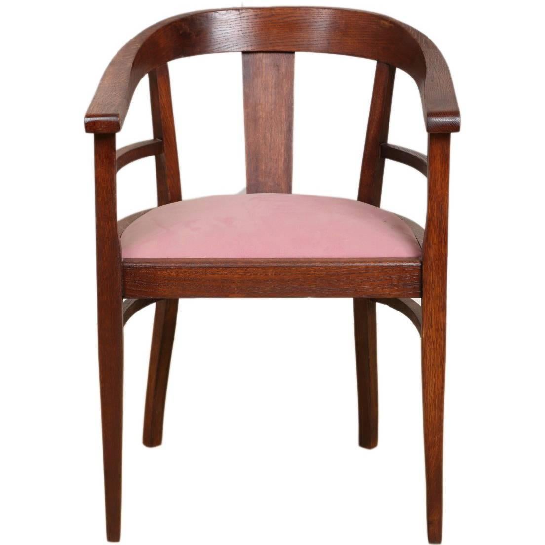 Desk Chair in Oak, circa 1910 For Sale