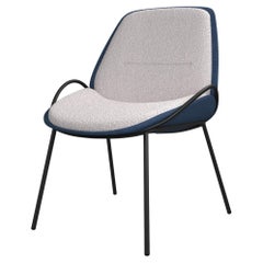 Chaise de bureau Munch 1/2 en tissu et bouclette fabriquée à la main par Murmurio