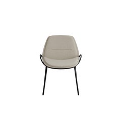 Silla de escritorio Munch 1/2 brazo con boucle Loop Crema hecha a mano por Murmurio