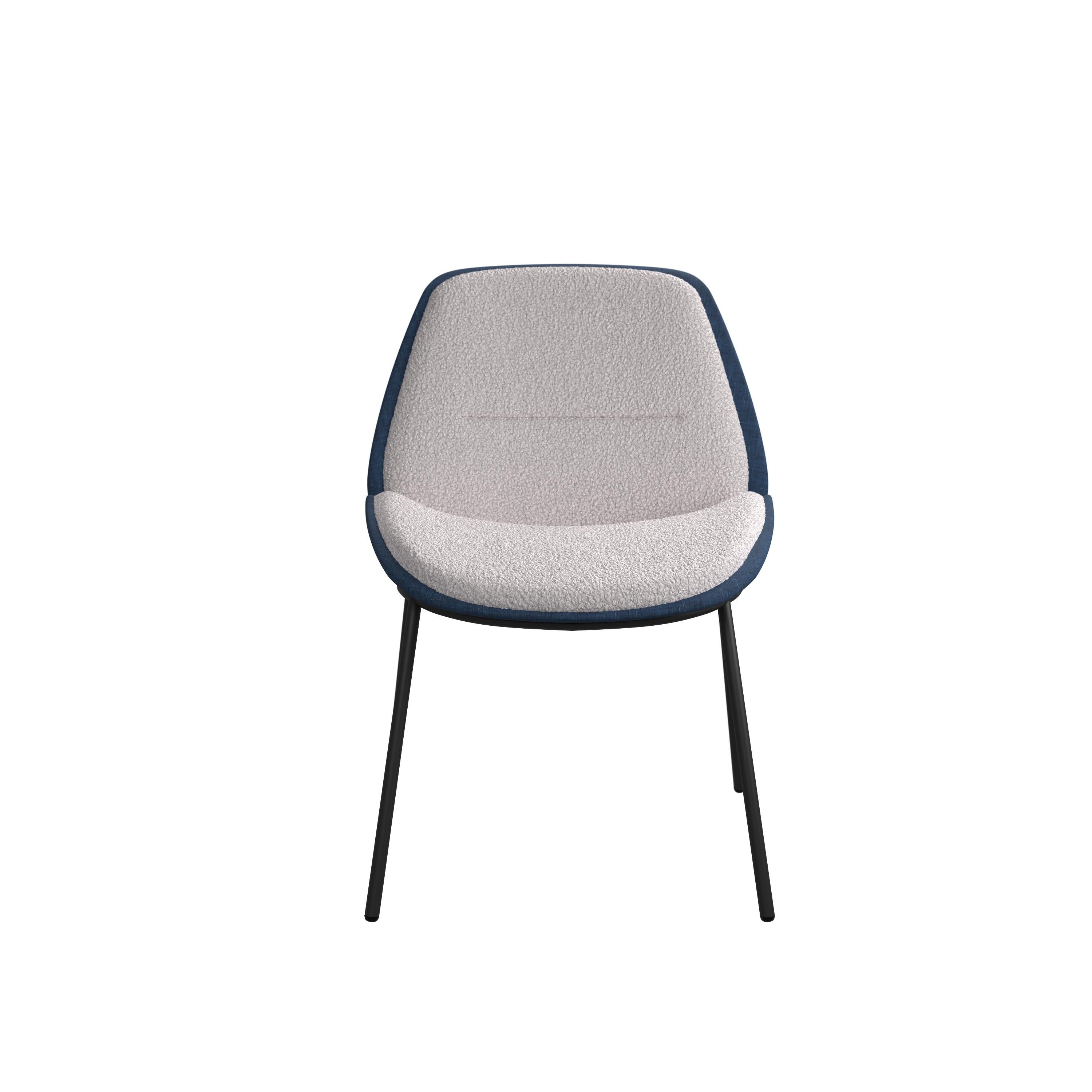 Conçue pour être utilisée aussi bien en salle à manger qu'au bureau, la chaise Eleg sans accoudoirs est une chaise polyvalente qui offre une solution unique et élégante pour votre intérieur.

Fabriqué à partir d'un cadre robuste en fer époxy noir,