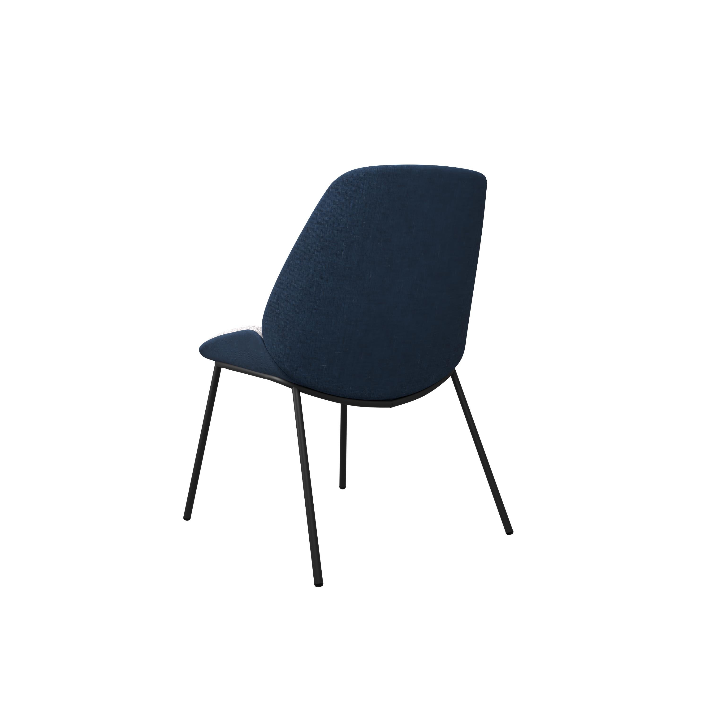 Portugais Chaise de bureau Munch combinant tissu et bouclette fabriquée à la main par Murmurio en vente