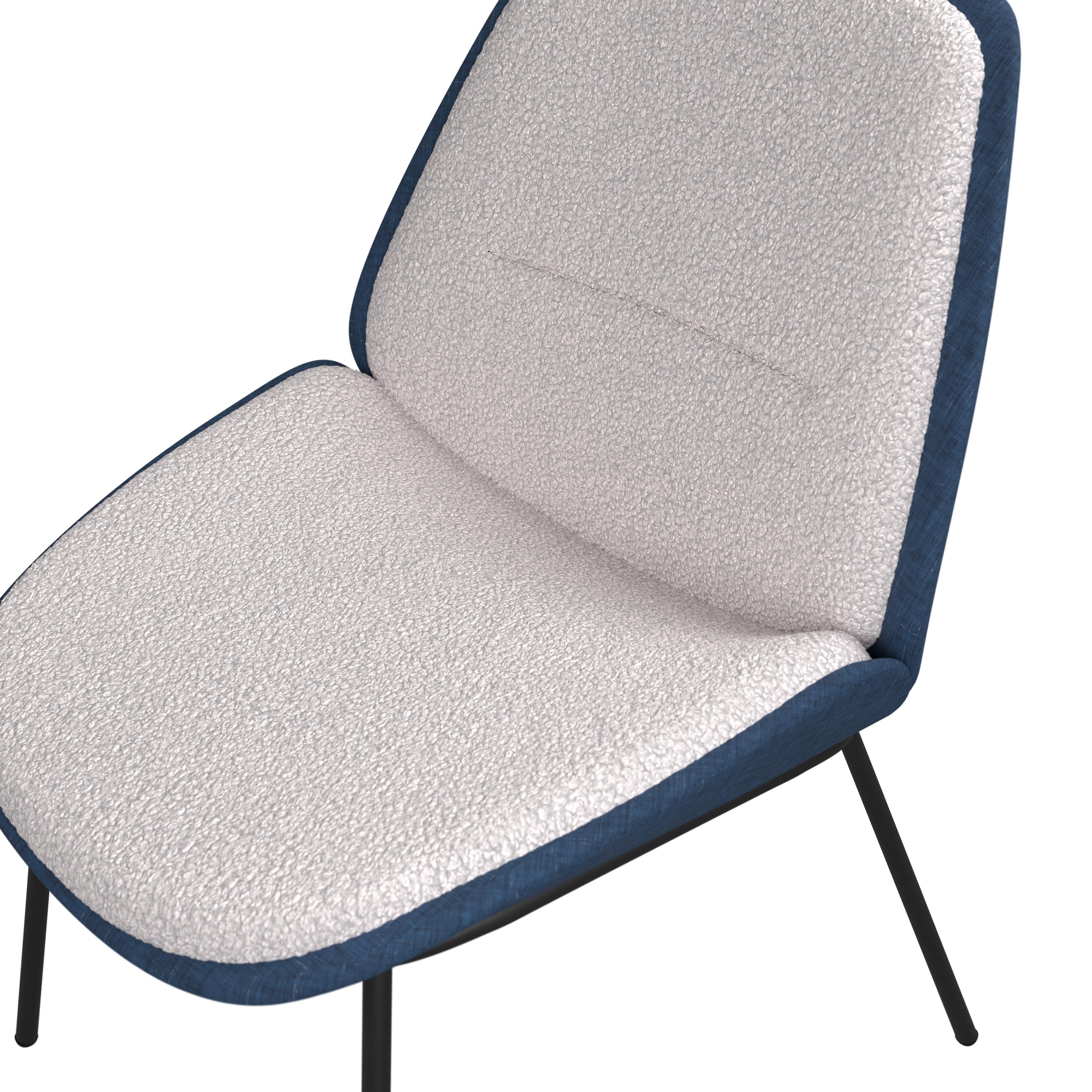 Chaise de bureau Munch combinant tissu et bouclette fabriquée à la main par Murmurio Neuf - En vente à Lordelo, PT