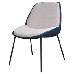 Chaise de bureau Munch combinant tissu et bouclette fabriquée à la main par Murmurio