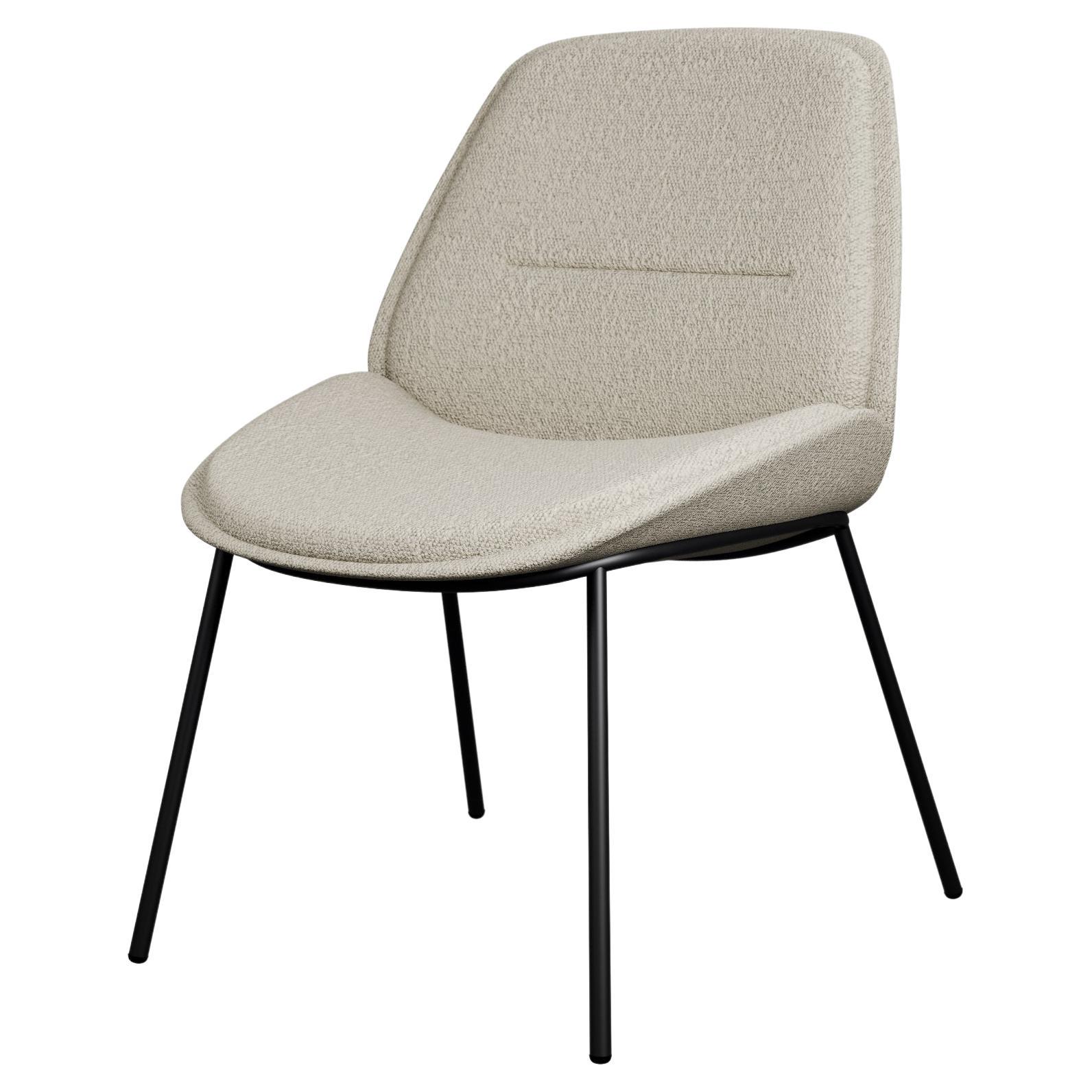 Chaise de bureau Munch avec bouclette crème Loop fabriquée à la main par Murmurio