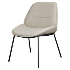 Chaise de bureau Munch avec bouclette crème Loop fabriquée à la main par Murmurio
