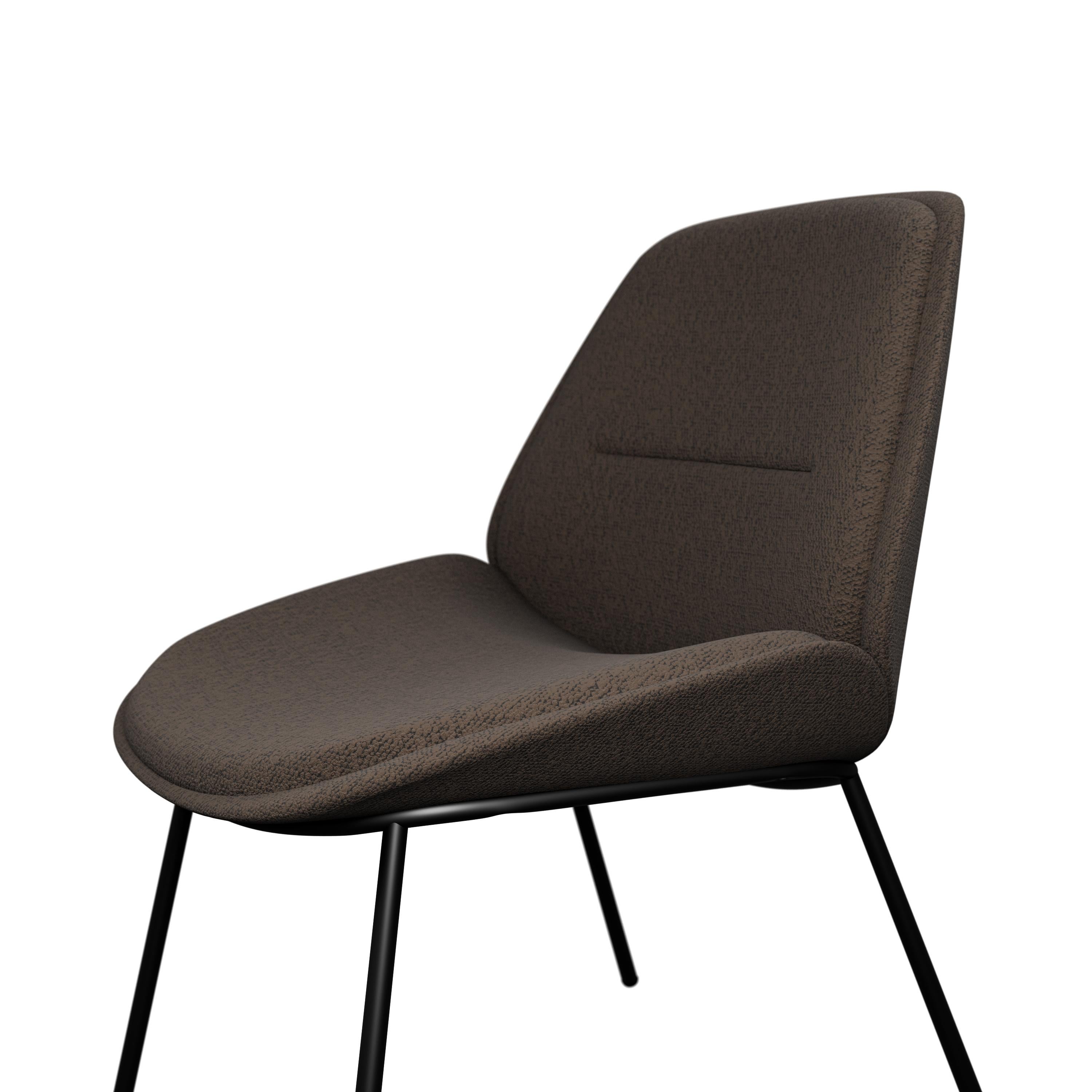 Ferronnerie Chaise de bureau Munch avec bouclette taupe Loop fabriquée à la main par Murmurio en vente