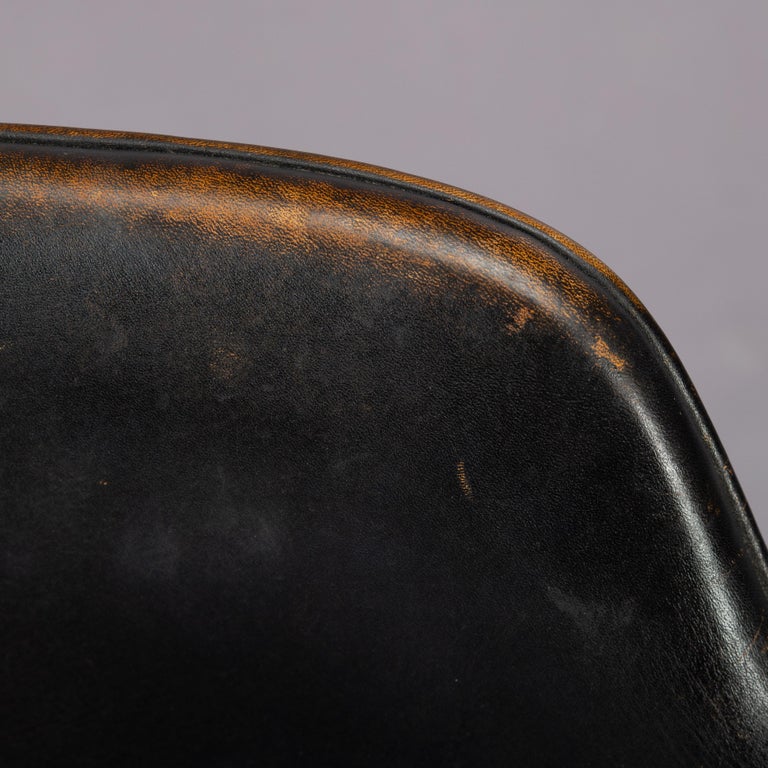 Desk Chair No. 62a in Rosewood with Black Leather, 1960s For Sale 6