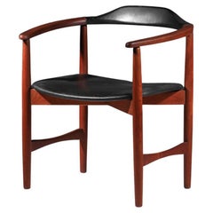 Desk chair Scandinavian Danish armchair in teak from the 60's