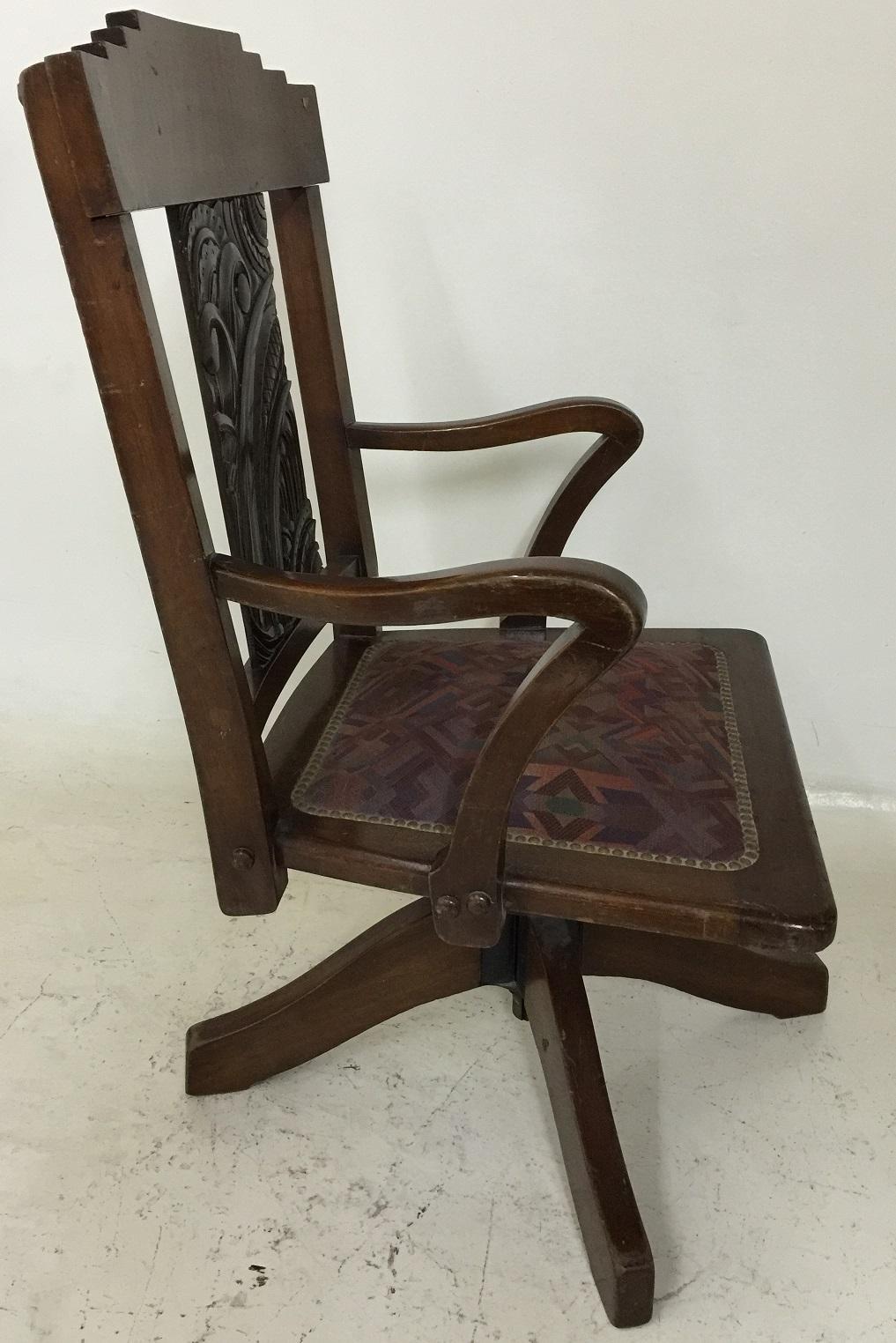Mid-20th Century Desk Chair Style: Art Deco, France, 1930 For Sale