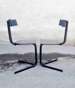 Desk Chairs Model Vipera Designed by Luca Leonori for Pallucco, Italy 80s, Pair