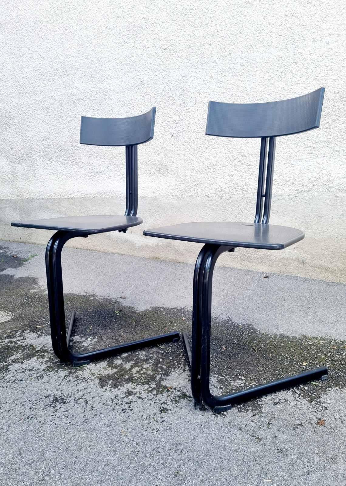 Desk Chairs Model Vipera Designed by Luca Leonori for Pallucco, Italy 80s, Pair In Good Condition For Sale In Lucija, SI