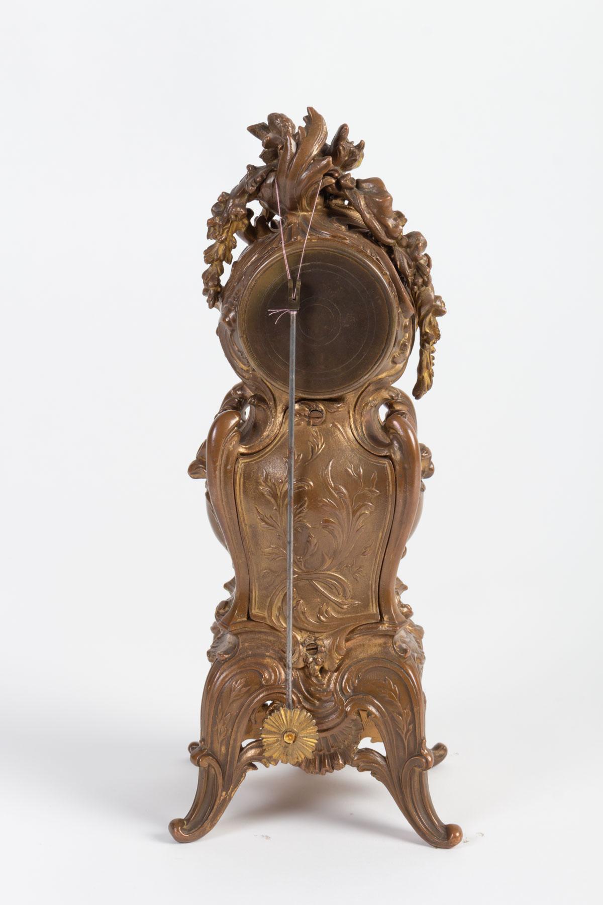 Desk Clock, Enameled Dial, 19th Century 1