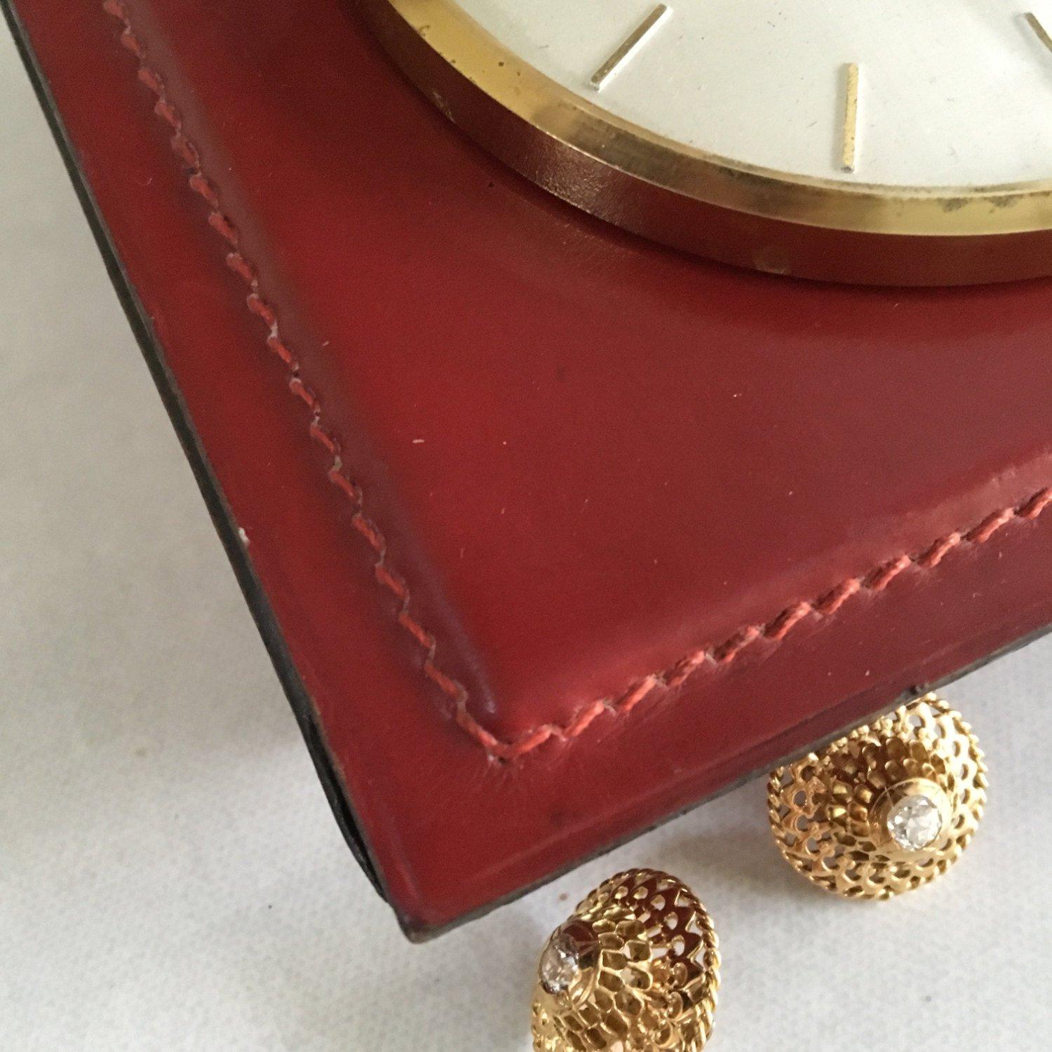Mid-Century Modern Desk Clock or Jewelry Box from Longchamp, Paris For Sale
