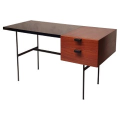 Desk Cm141 By Pierre Paulin For Thonet - Mahogany & Metal - Ca 1953