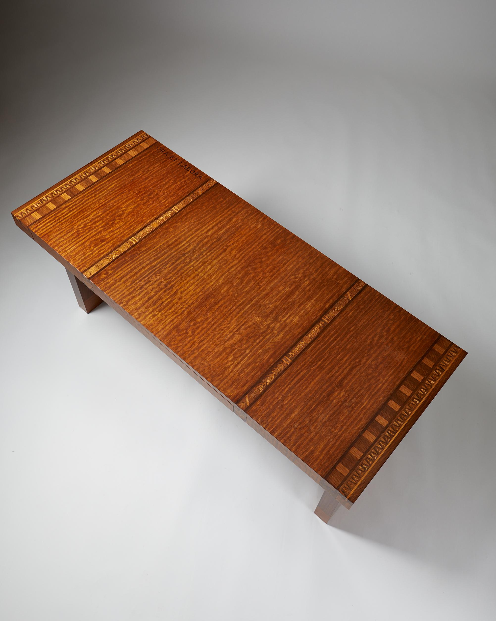 Desk made of Mahogany and Walnut Designed by Carl Malmsten, Sweden, 1934 1