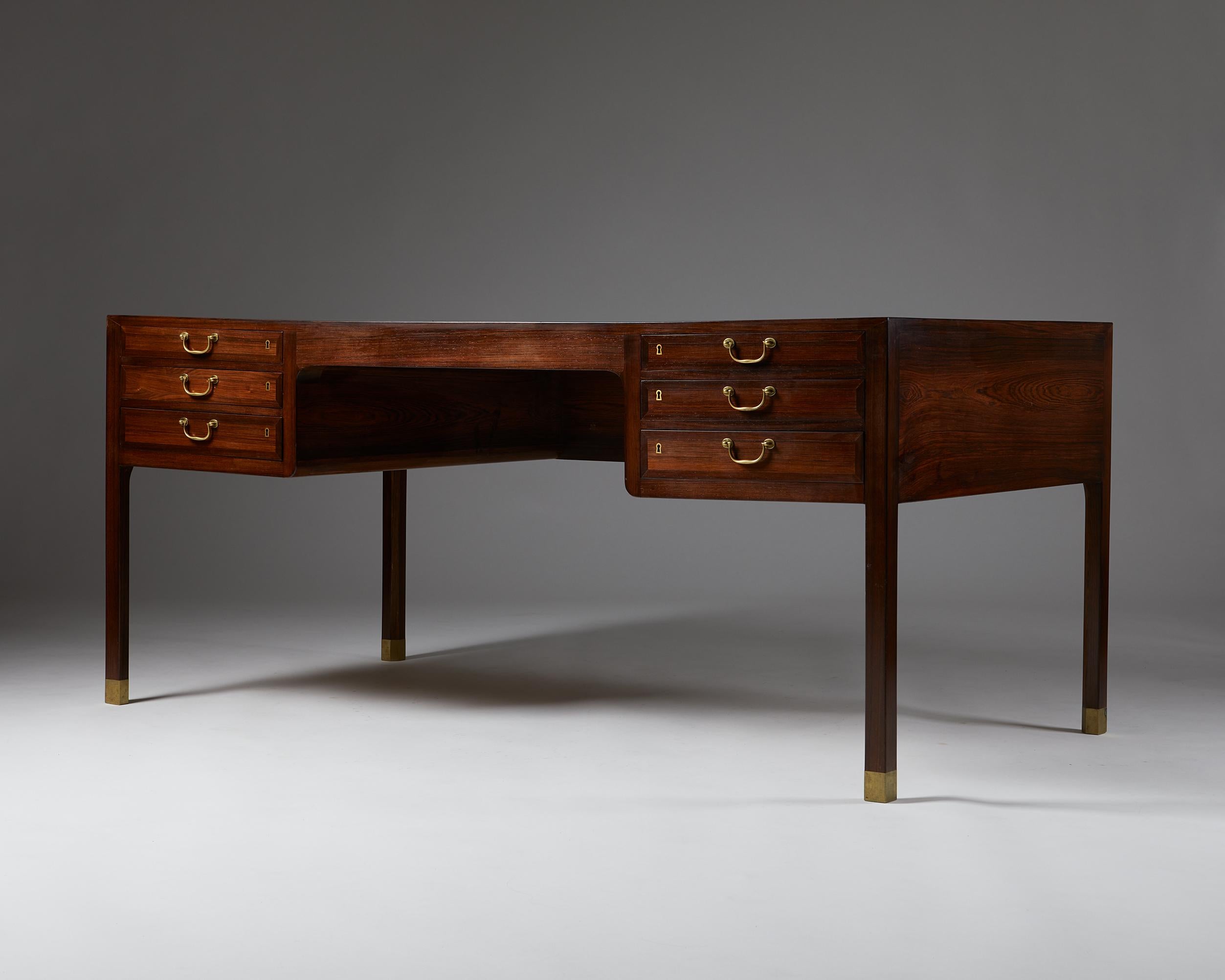 Danish Desk Designed by Ole Wanscher for AJ Iversen, Denmark, 1950's