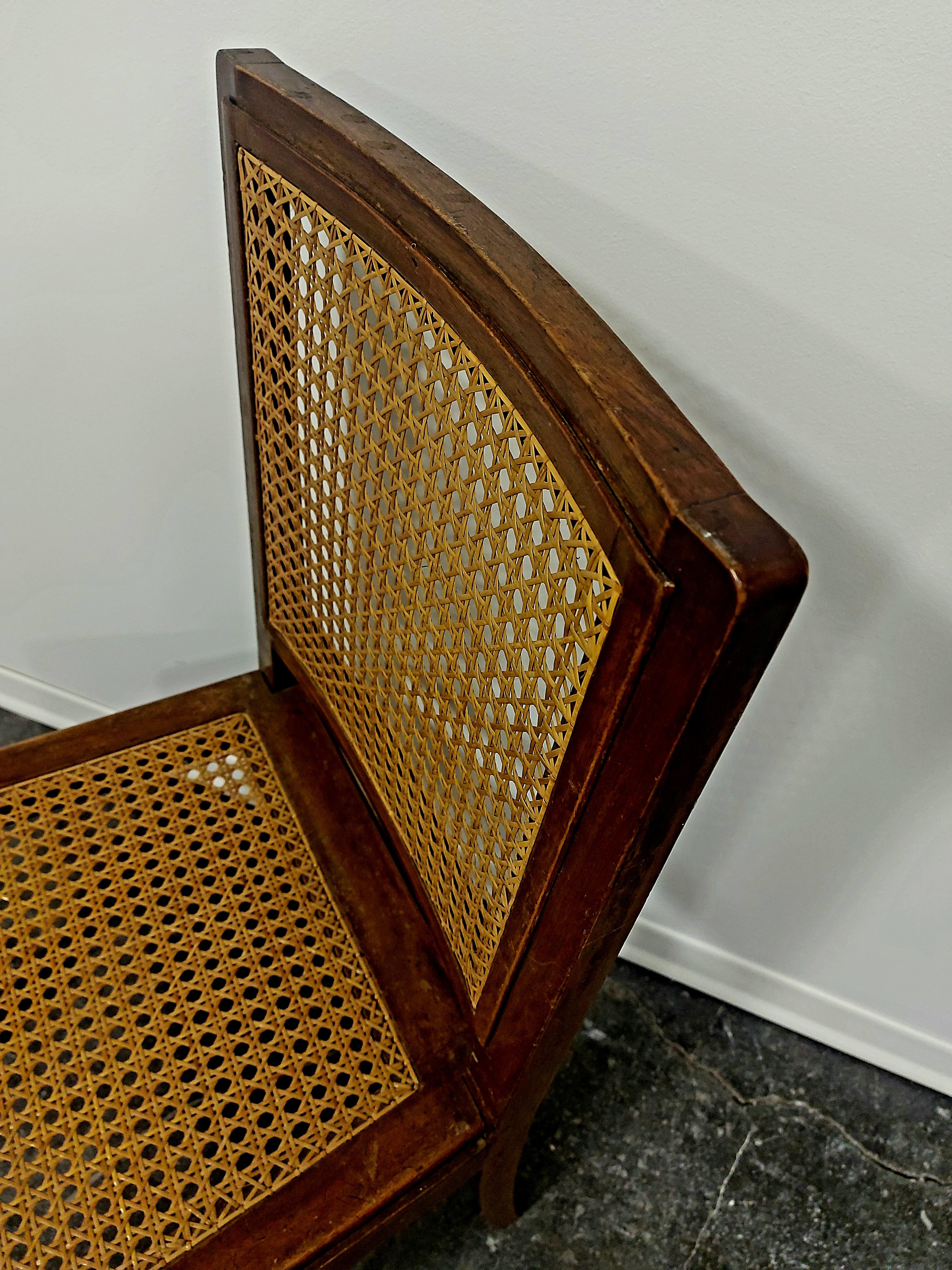 Cane Desk/Dining Chair, 1940s 1 of 2 For Sale