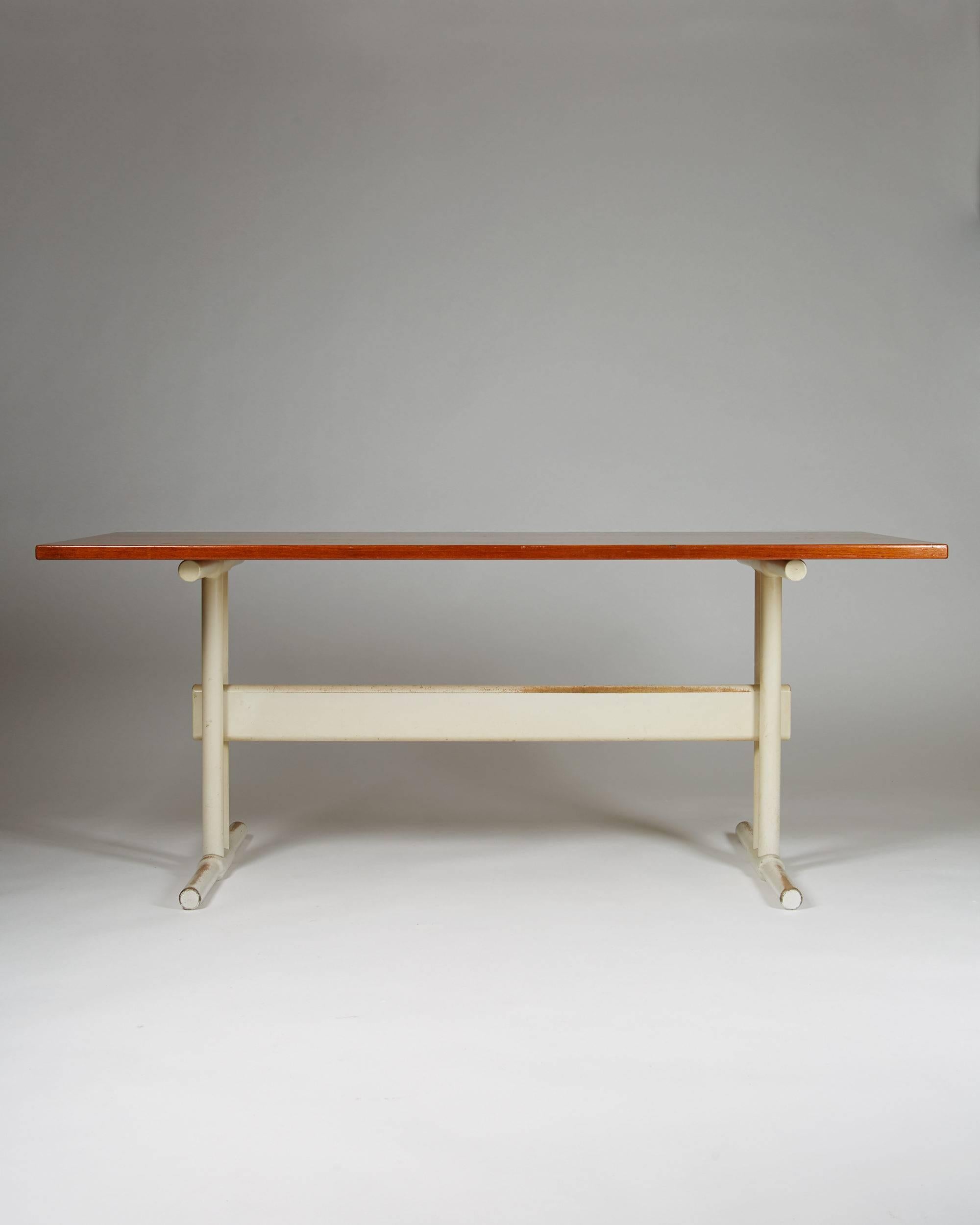 Danish Desk/Dining Table, Anonymous, Denmark, 1950s For Sale