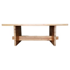Desk/dining table in solid pine. Prototype from the home of a Danish architect  