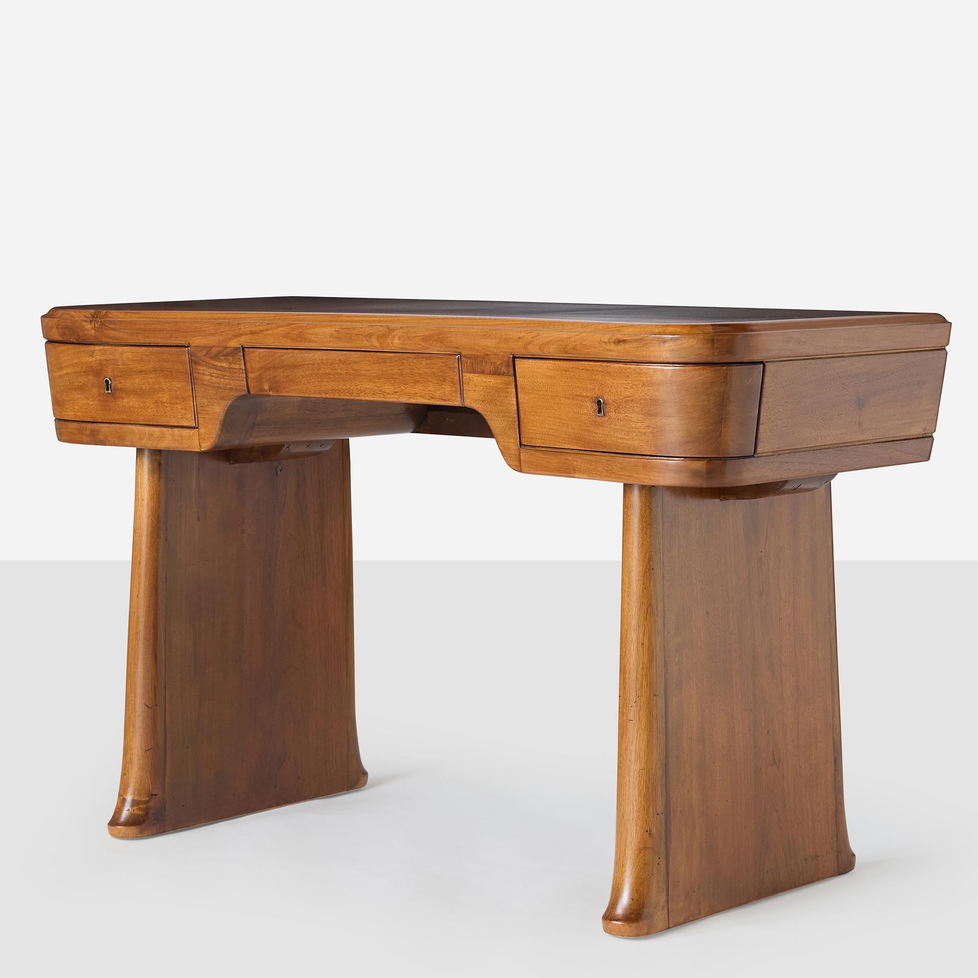 Art Deco Desk-Dressing Table and Stool by Vittorio Valabrega, Italy, 1930s For Sale