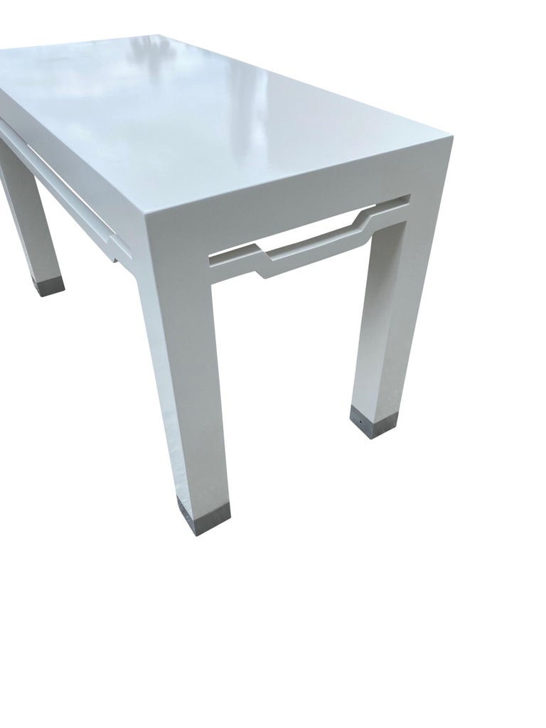 Desk Entrance Tables with Metal Bottom Legs, End Tables For Sale at 1stDibs