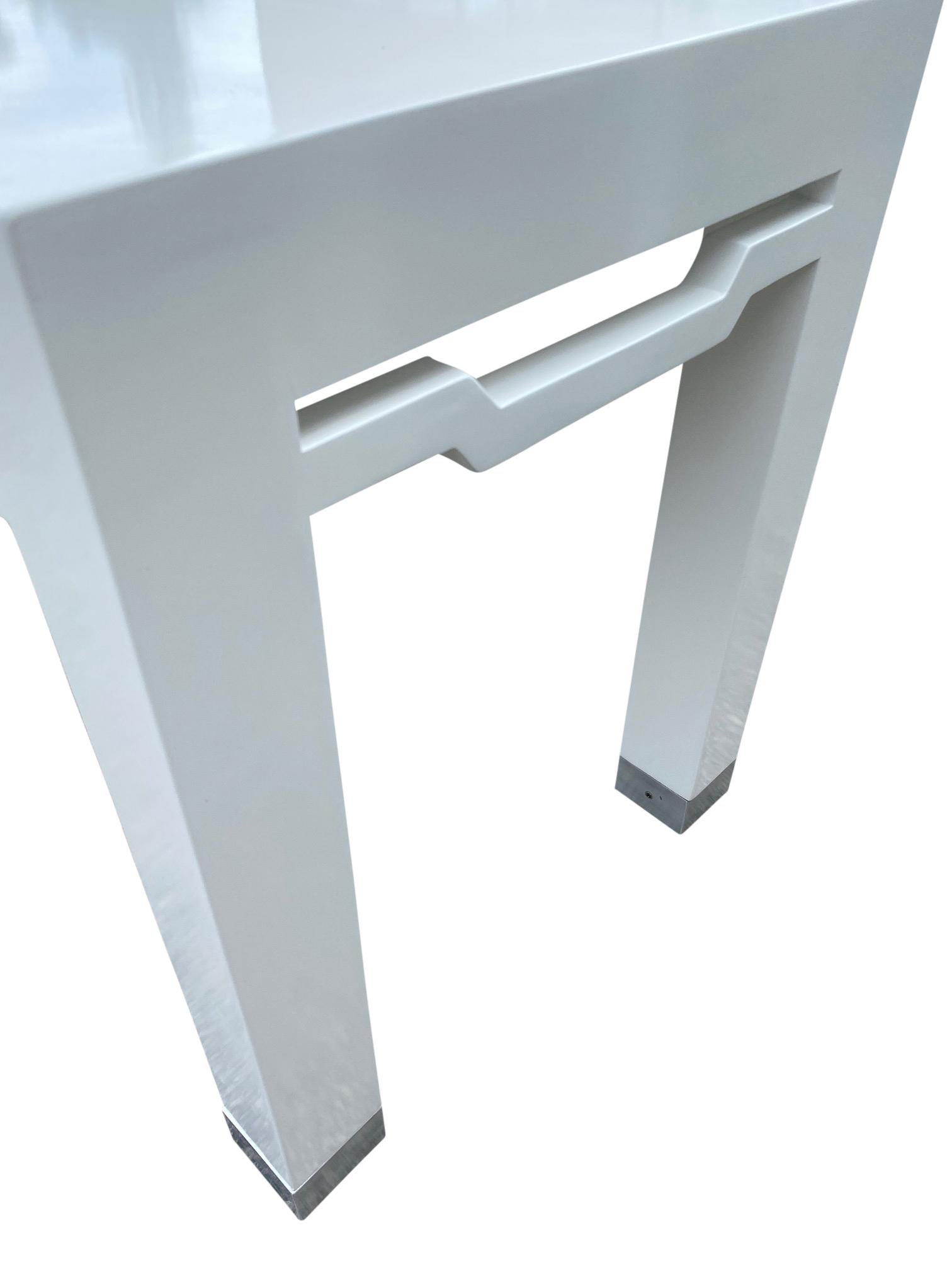 20th Century Desk Entrance Tables with Metal Bottom Legs, End Tables