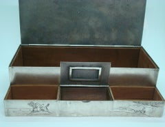 Desk Equestrian Horse Racing Cigar Smoking Box, circa 1900s