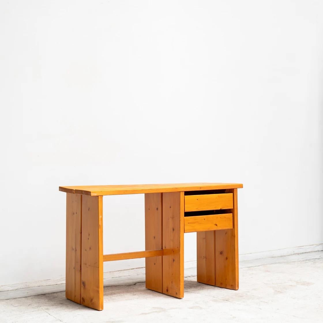 Schreibtisch aus Savoie, Frankreich, 1980er Jahre, Les Acrs, einfacher Schreibtisch im Angebot 3