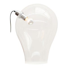 Schreibtischlampe aus Glas von lumenform, 1970er