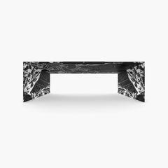 Desk, Black Marble, 225x75x75cm Triangular secret compartment Handcrafted, pc1/1