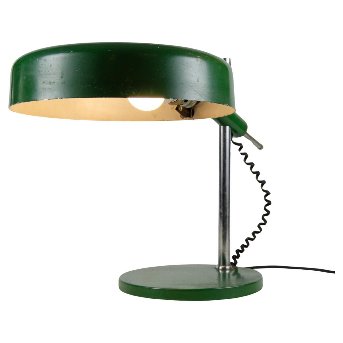 Desk Green Retro lamp, Oscar Torlasco Style 1960s