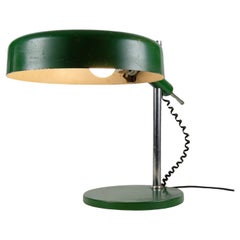 Desk Green Retro lamp, Oscar Torlasco Style 1960s
