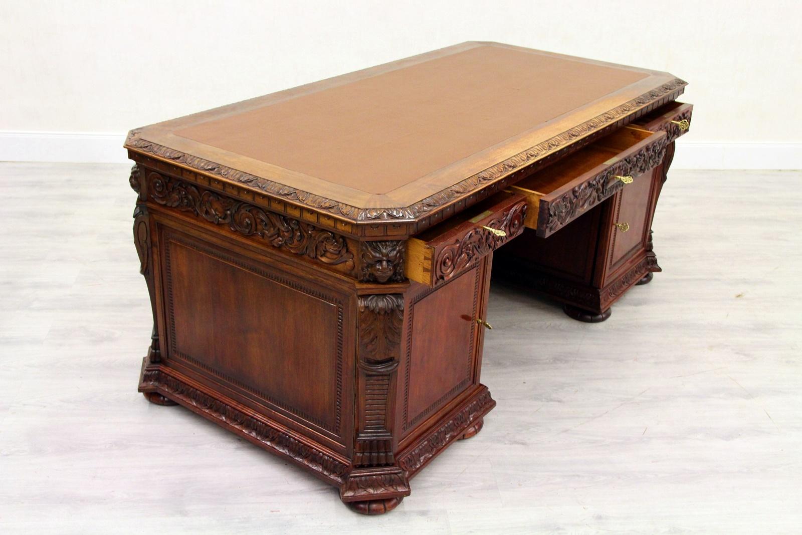 Desk Herrenzimmer Antique Table Löwentatzen Old Office For Sale 1
