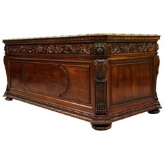 Desk Herrenzimmer Antique Table Löwentatzen Old Office