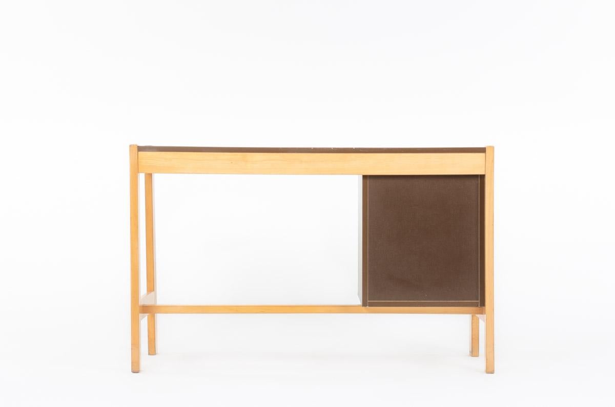 French Desk in Beech by Andre Sornay 1950