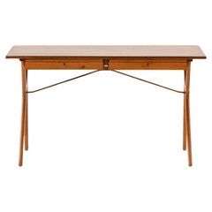 Desk in Brass and Teak, 1950s